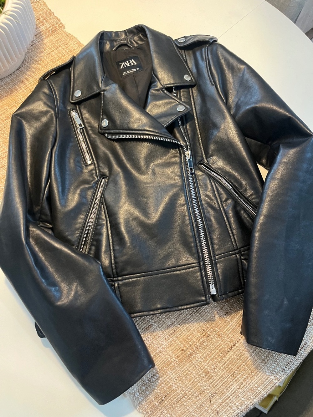 Zara faux leather jacket